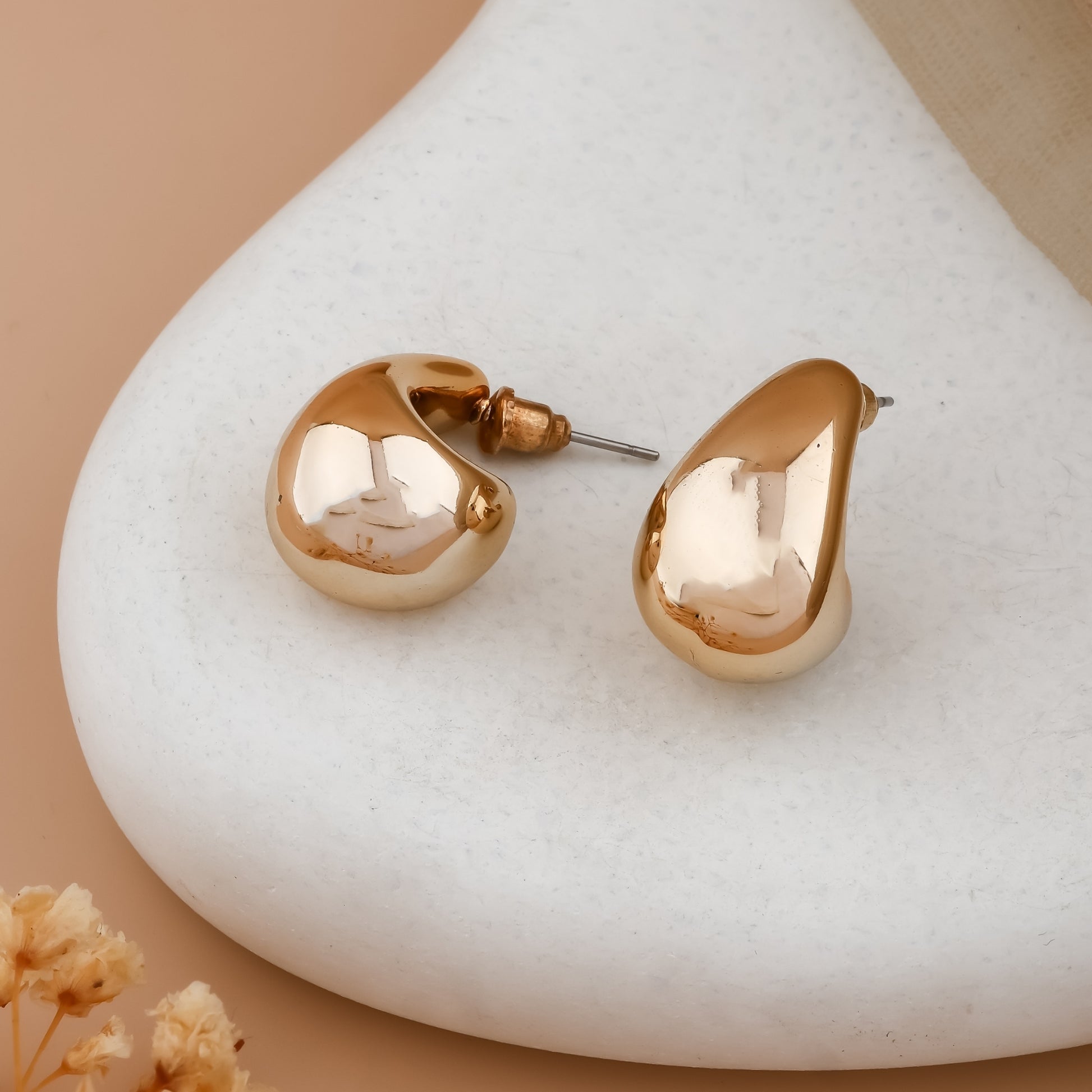 Chunky Teardrop Stud Earrings