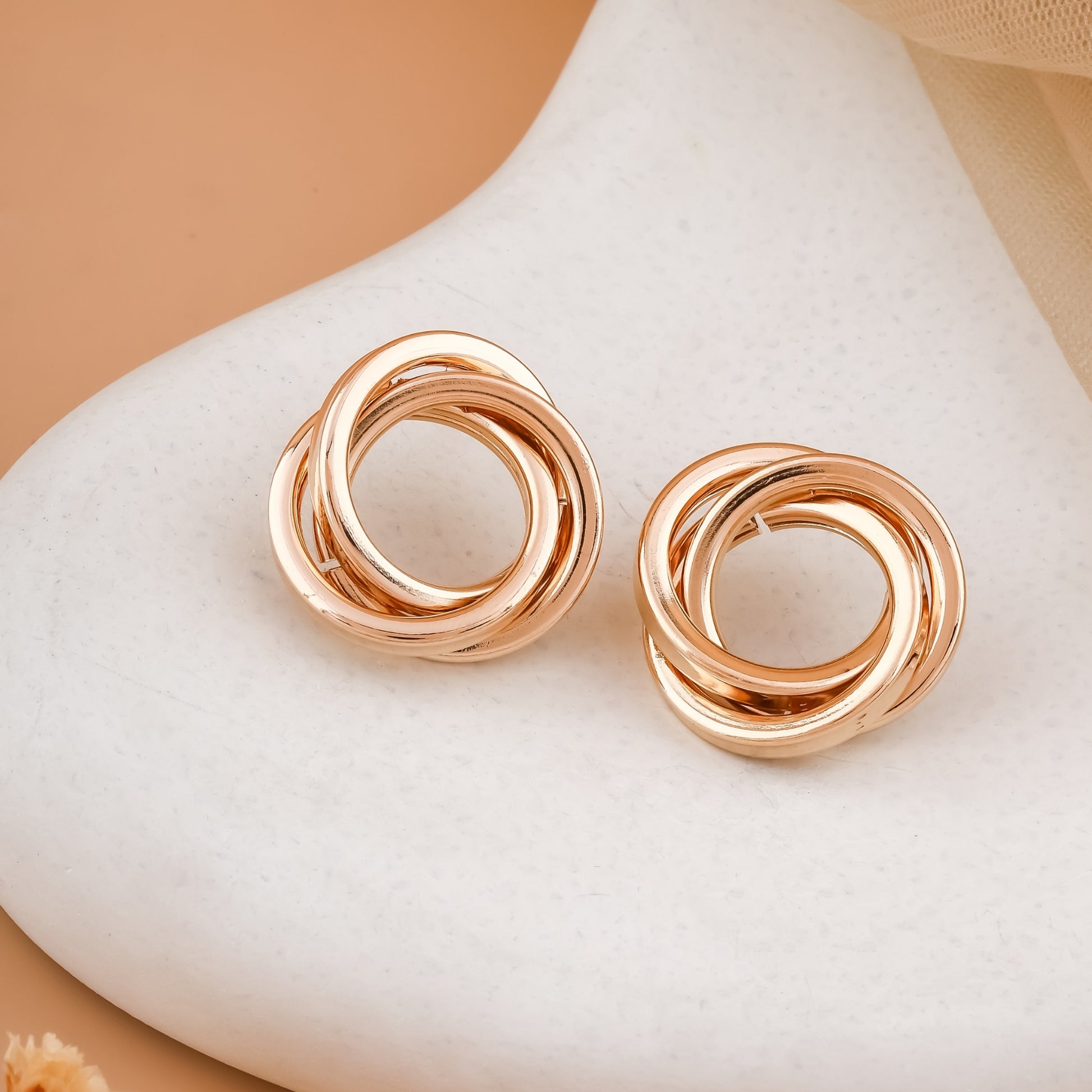 Interlocking Knot Stud Earrings