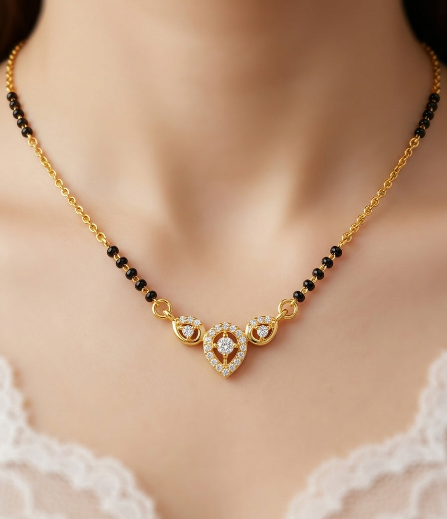 Golden Trio Sparkle Mangalsutra