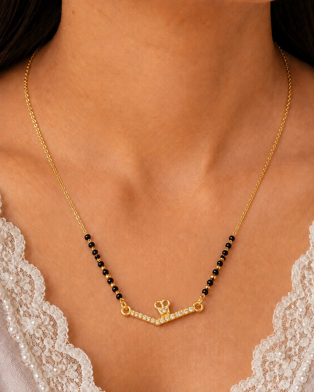 Radiant Wave Curved Mangalsutra