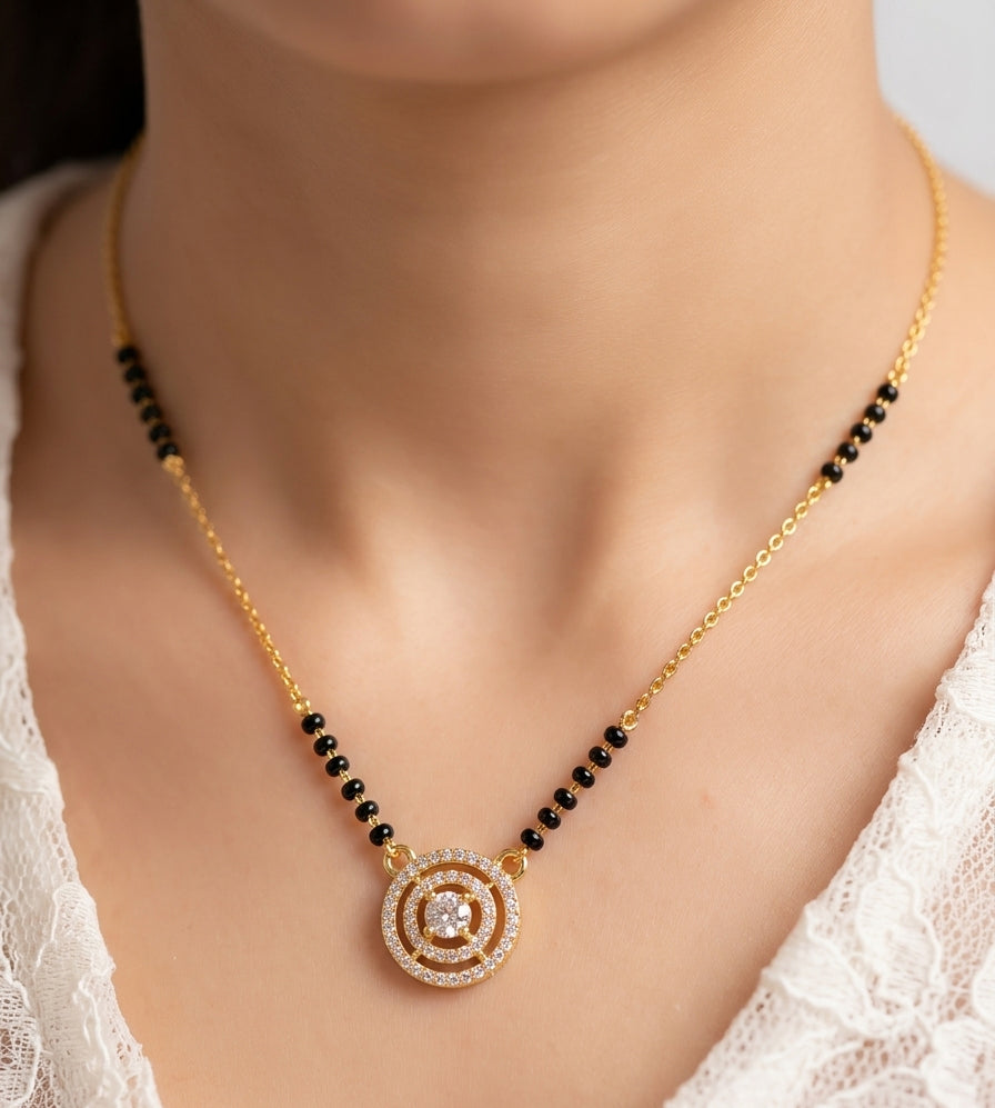 Eternal Sparkle Round Medallion Mangalsutra