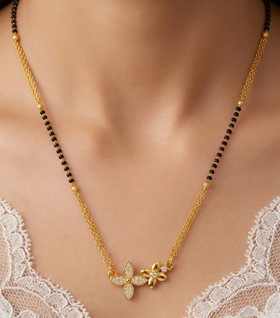 Charming Dual-Floral Mangalsutra