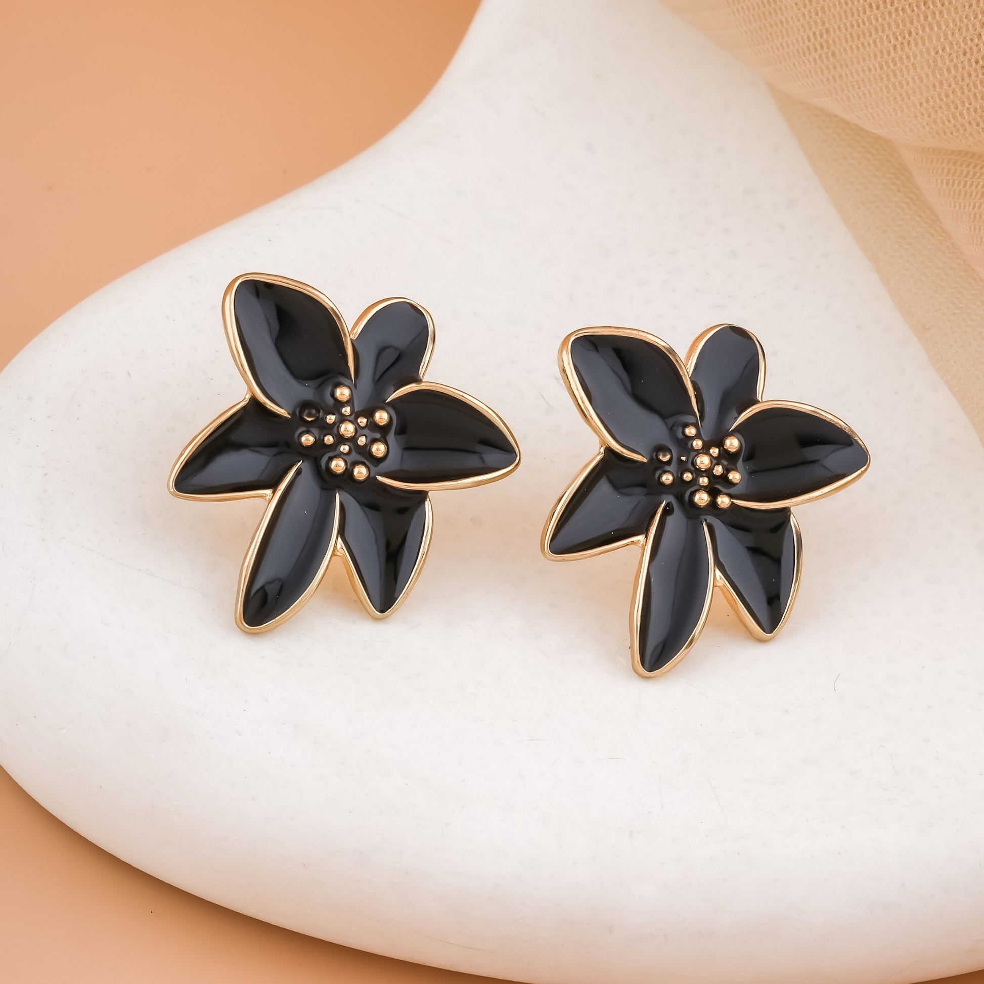 Enamel Flower Earrings