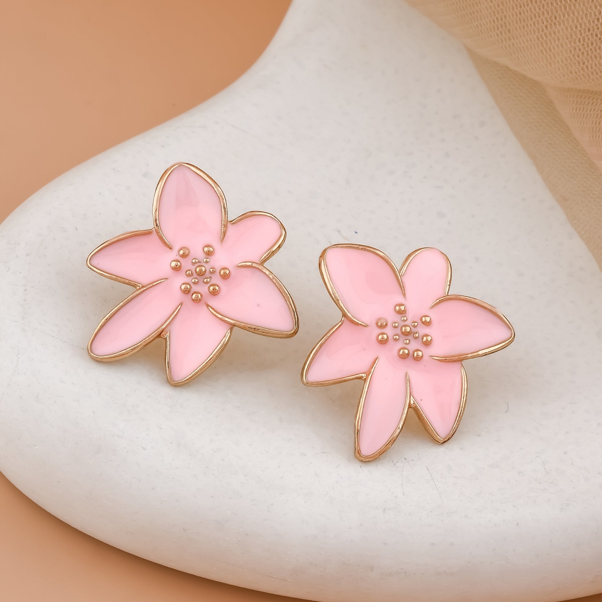Enamel Flower Earrings