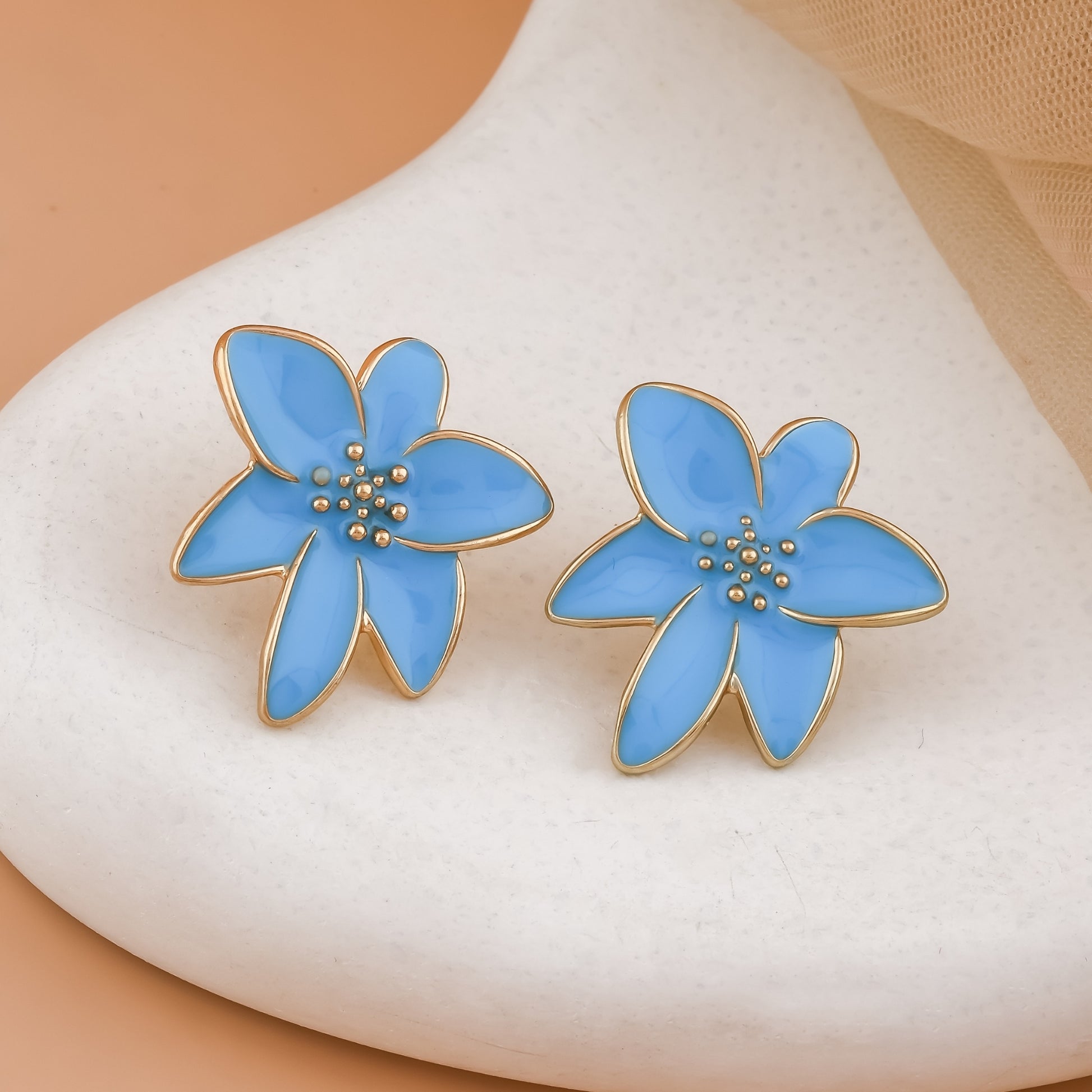 Enamel Flower Earrings