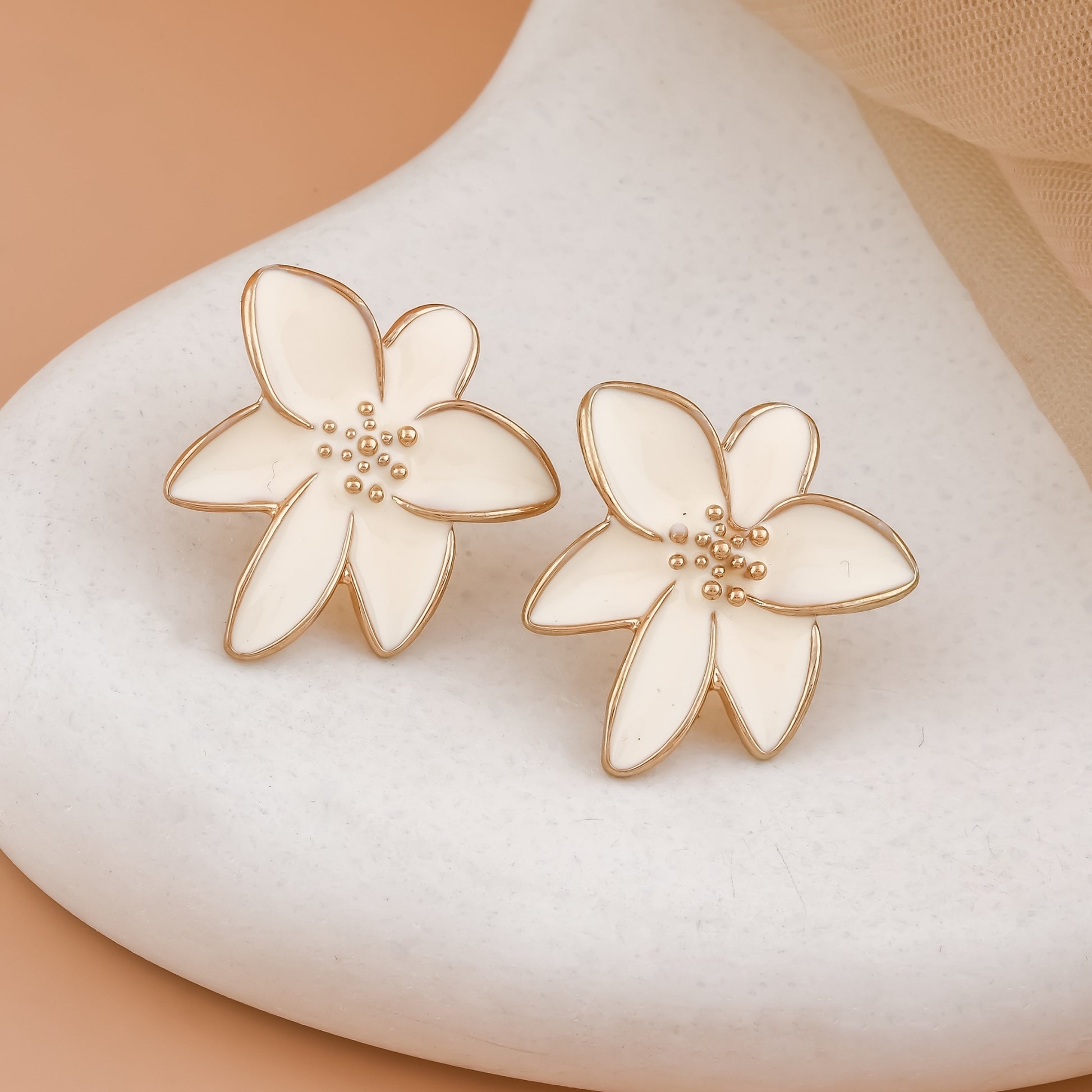 Enamel Flower Earrings