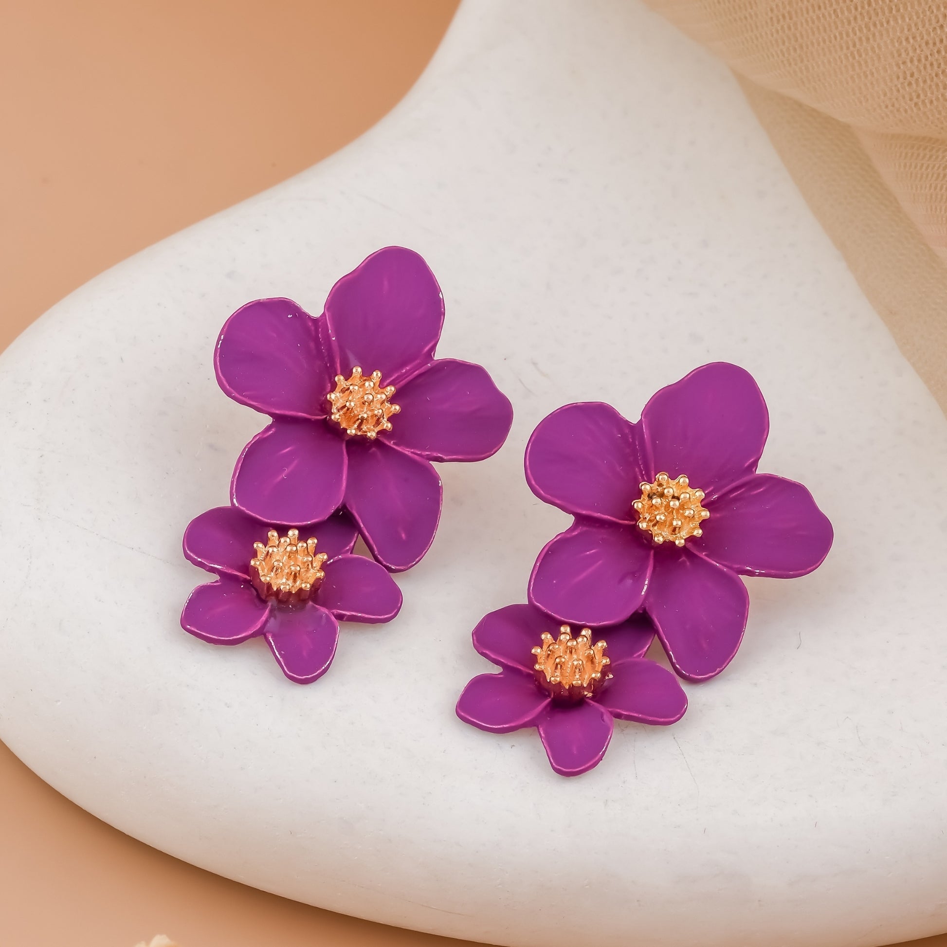 Matte Flower Earrings
