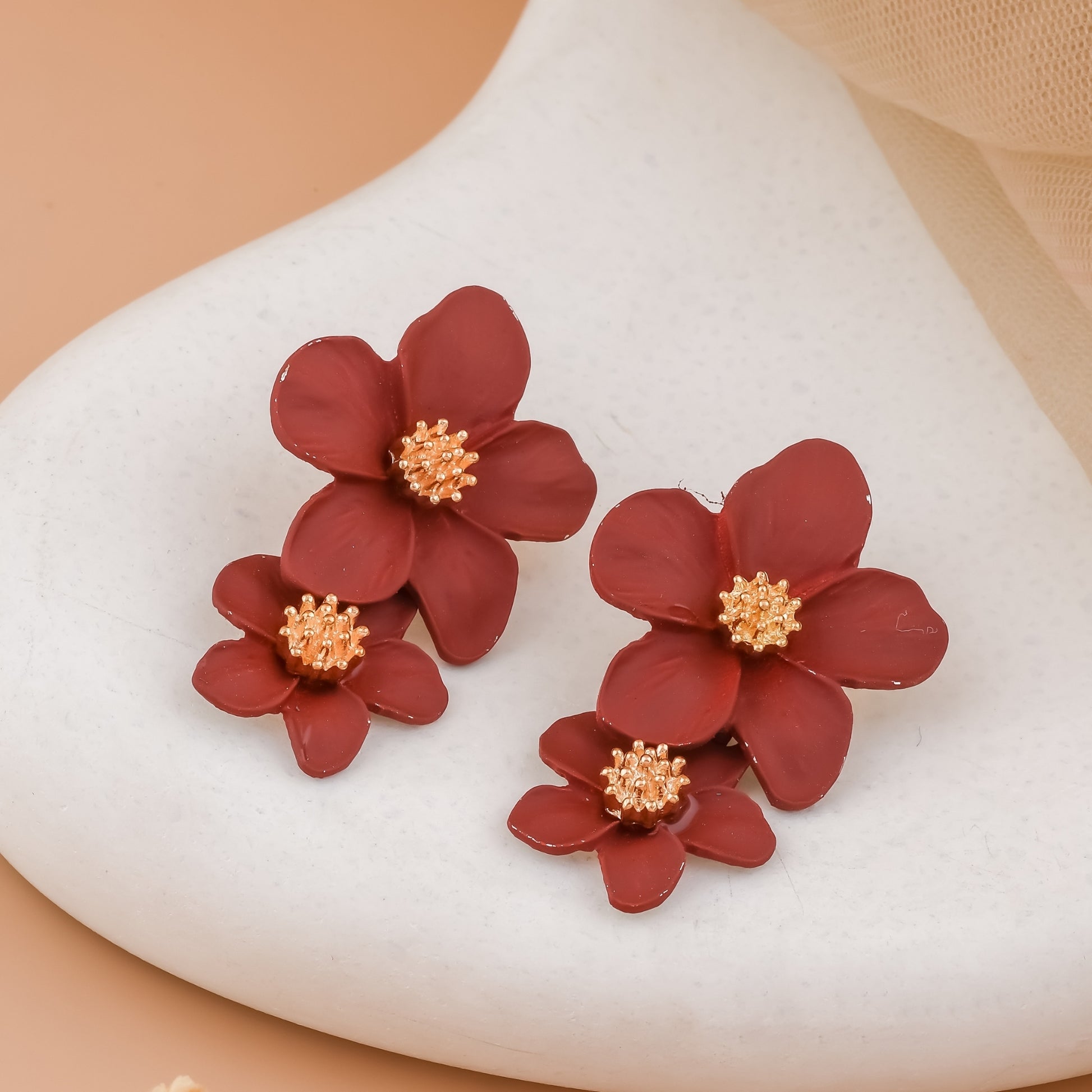 Matte Flower Earrings