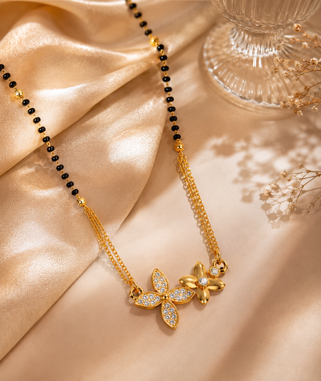 Charming Dual-Floral Mangalsutra