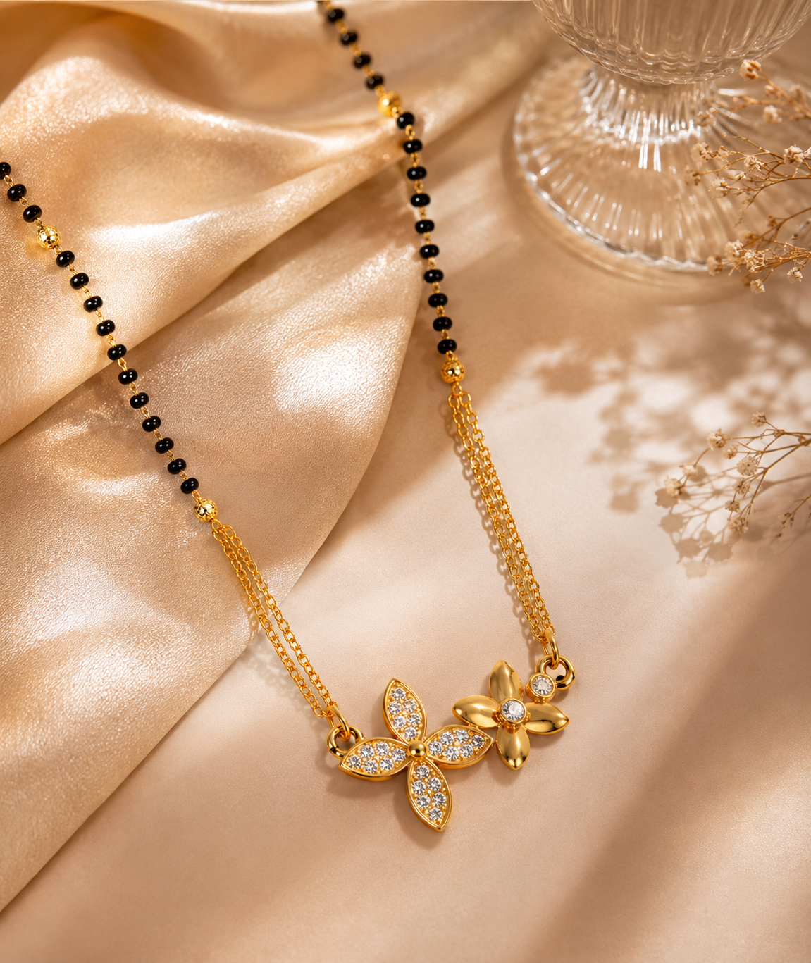 Charming Dual-Floral Mangalsutra