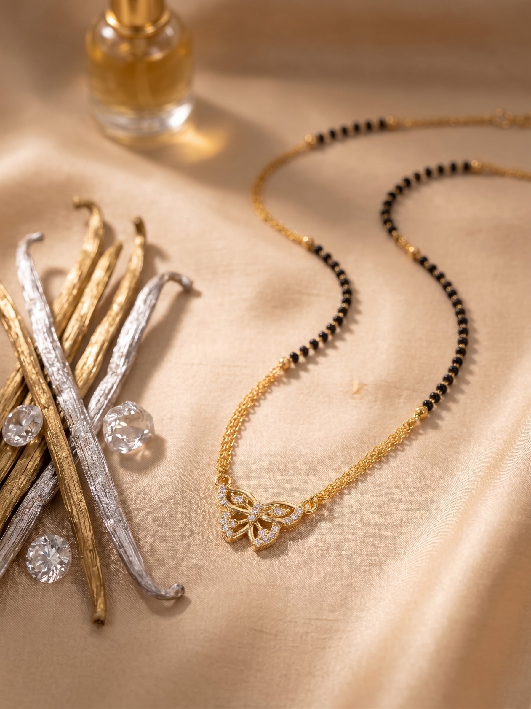 Sparkling Butterfly Pendant Mangalsutra
