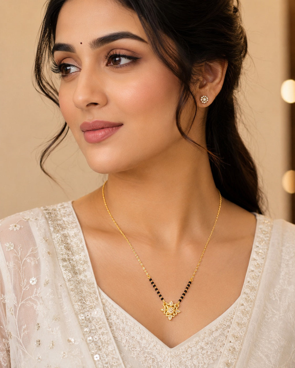 Premium Floral Mangalsutra Necklace