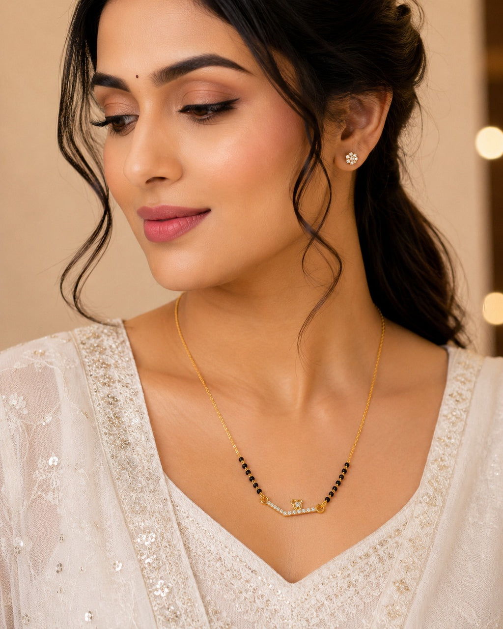 Radiant Wave Curved Mangalsutra