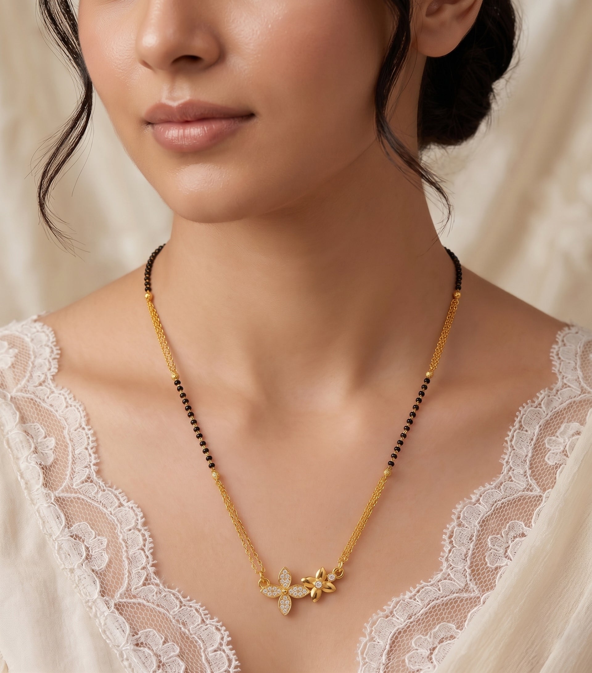 Charming Dual-Floral Mangalsutra
