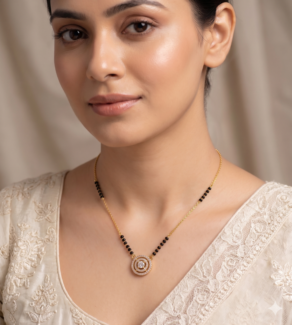 Eternal Sparkle Round Medallion Mangalsutra