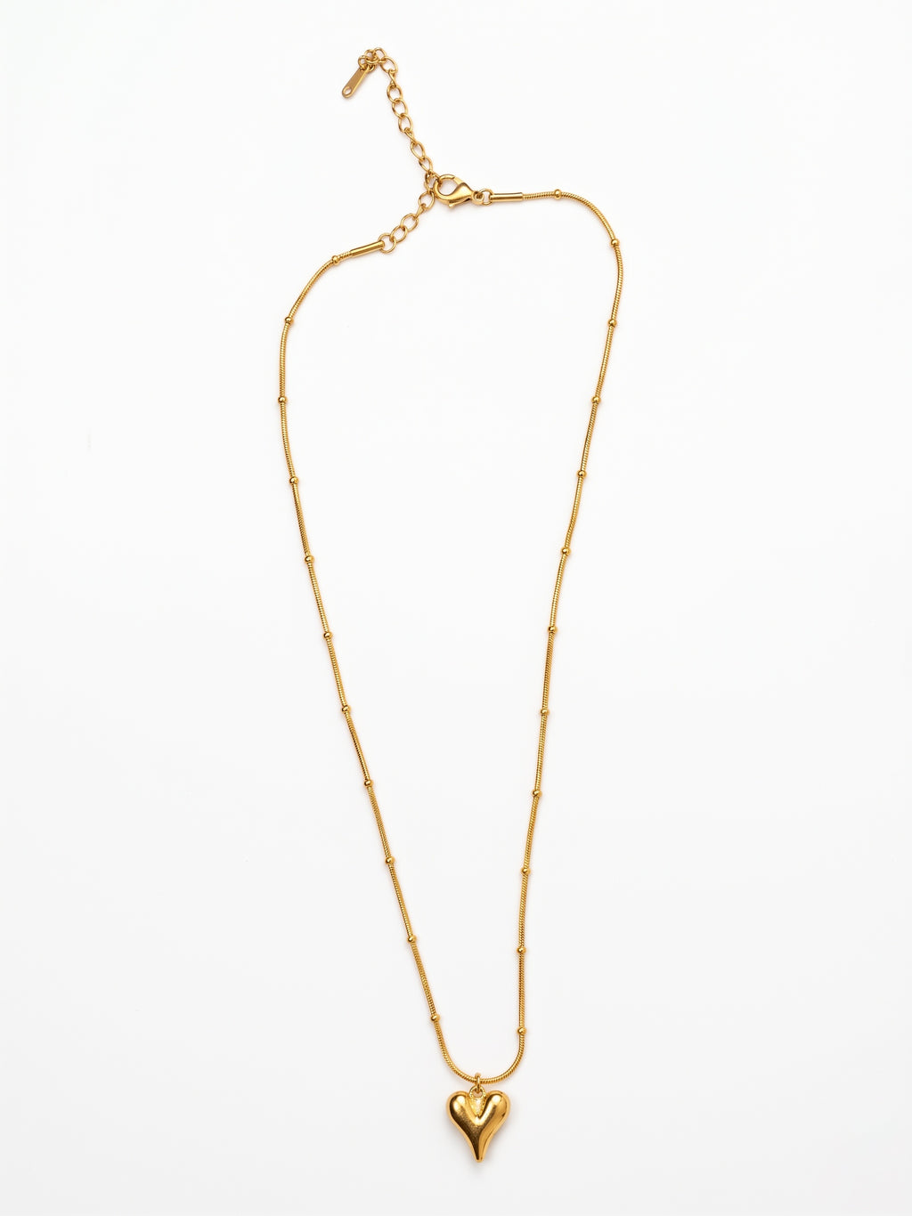 The Lumina Puffed Heart Pendant Necklace