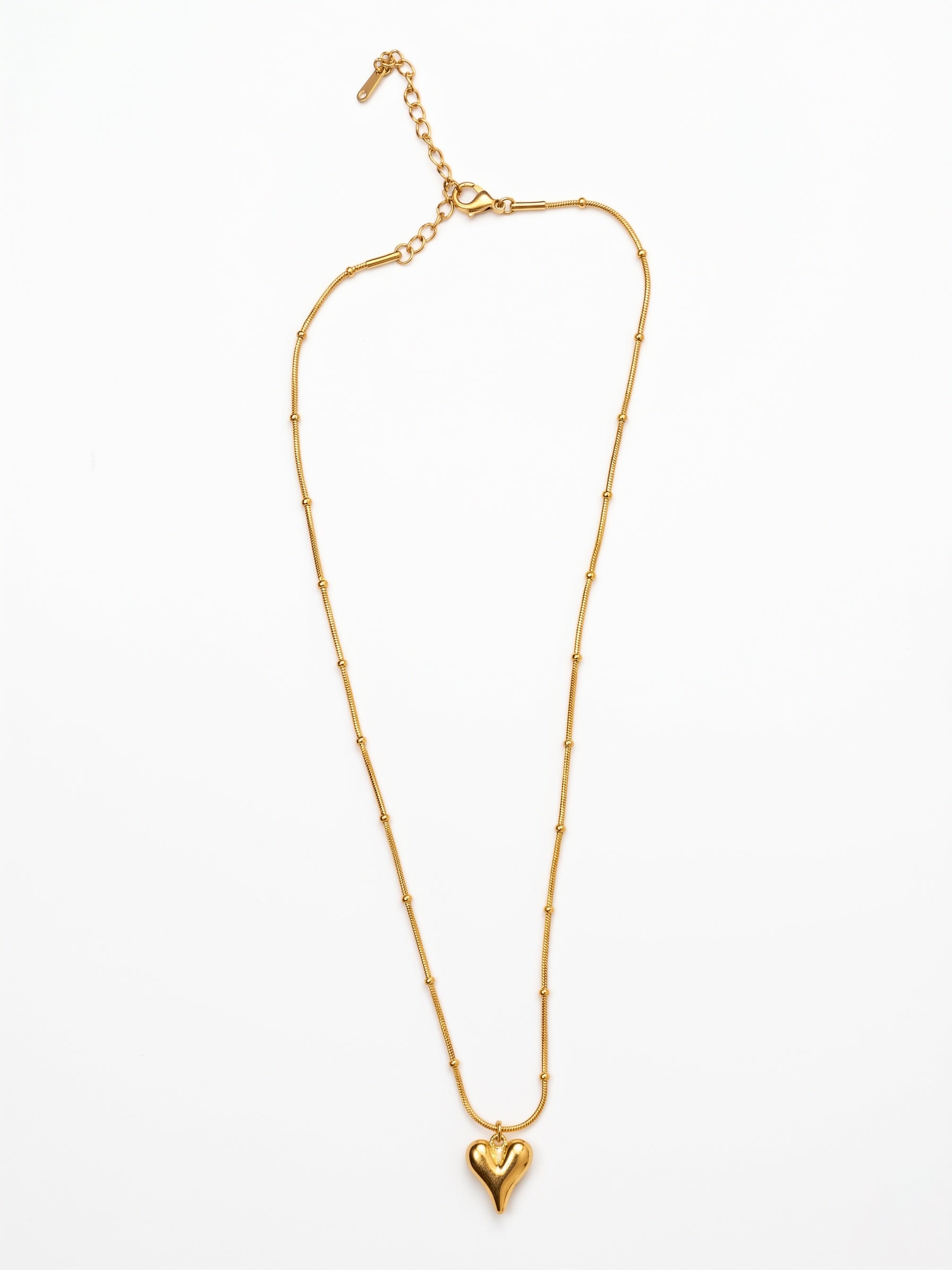 The Lumina Puffed Heart Pendant Necklace