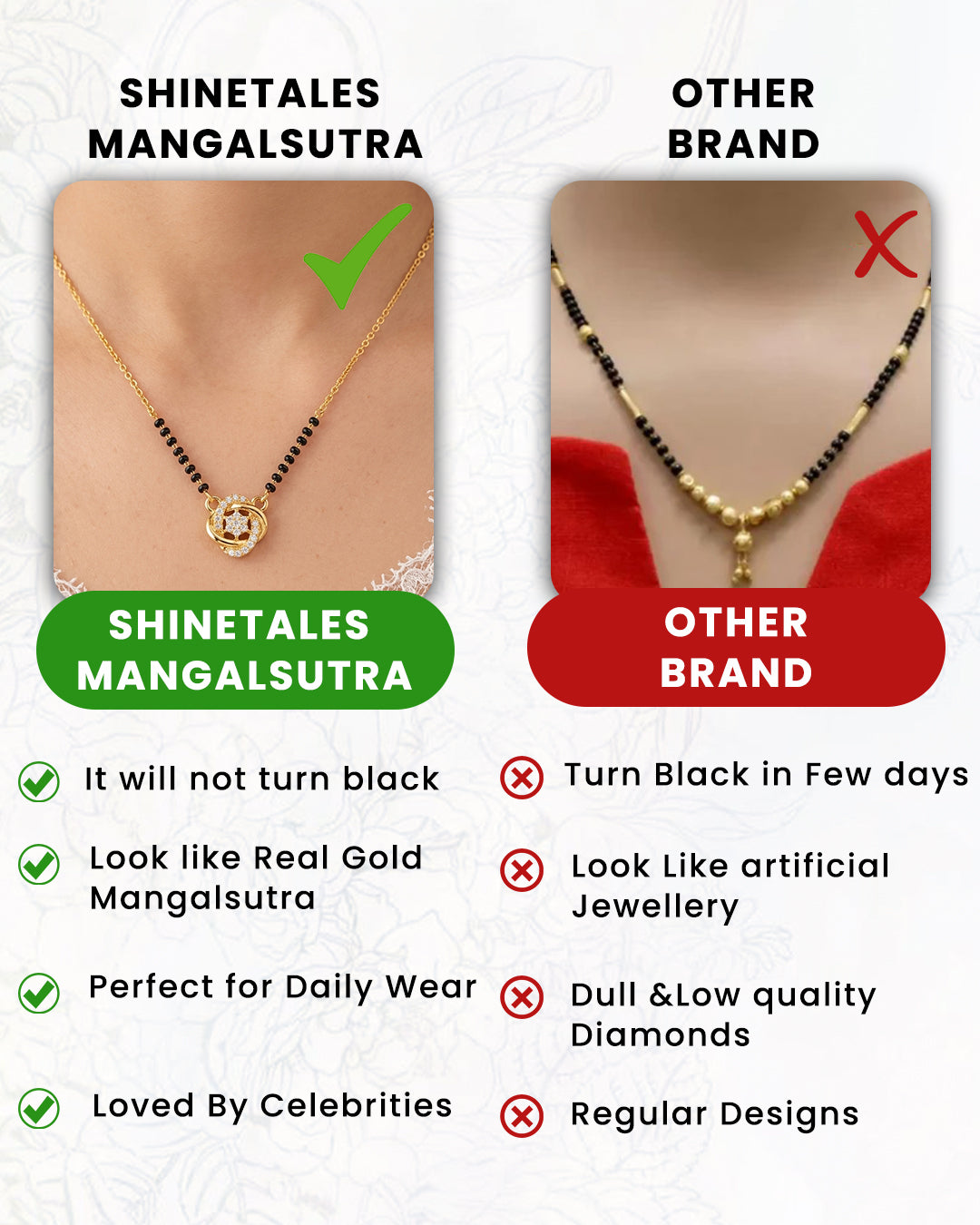 Interlocking Eternal Knot Mangalsutra with Zircon Pavé Accents