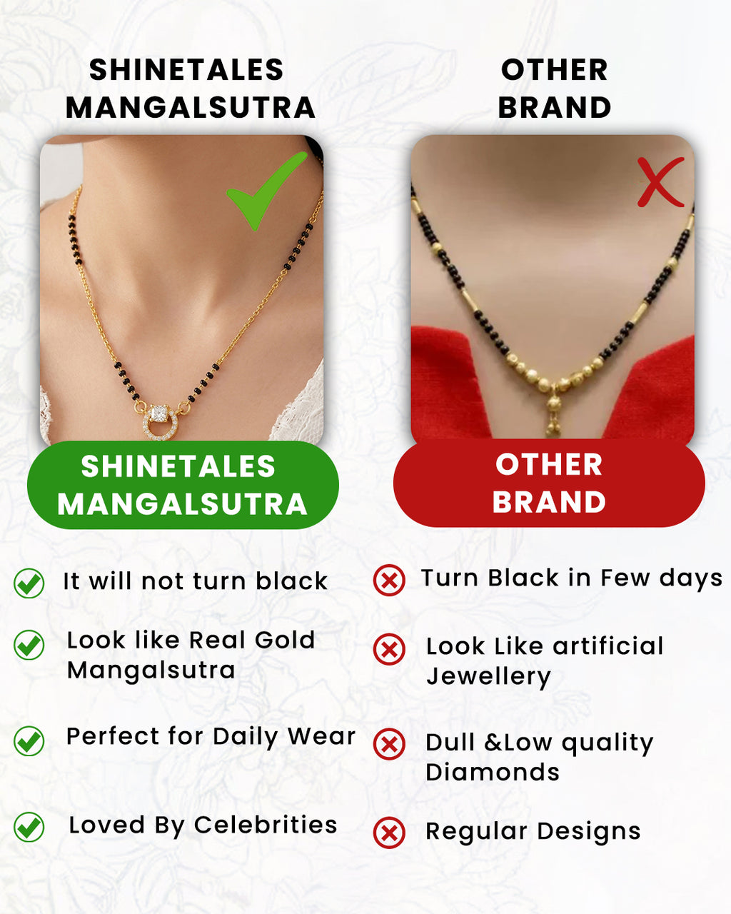 Diamond Style Circular Gold Plated Mangalsutra Necklace