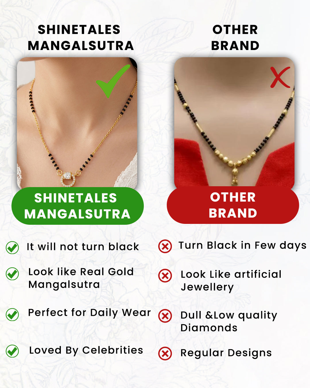Diamond Style Circular Gold Plated Mangalsutra Necklace