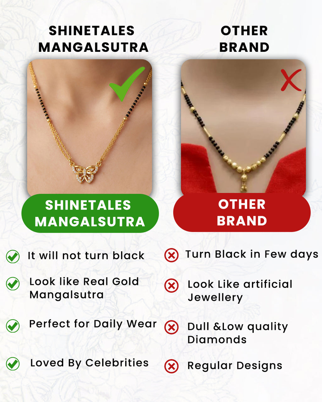 Sparkling Butterfly Pendant Mangalsutra