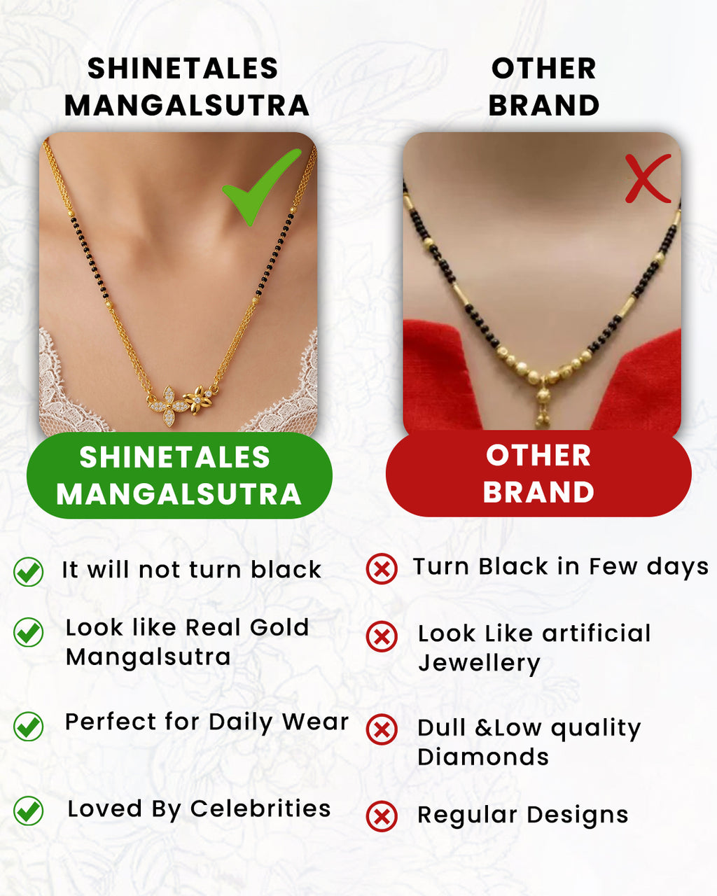 Charming Dual-Floral Mangalsutra