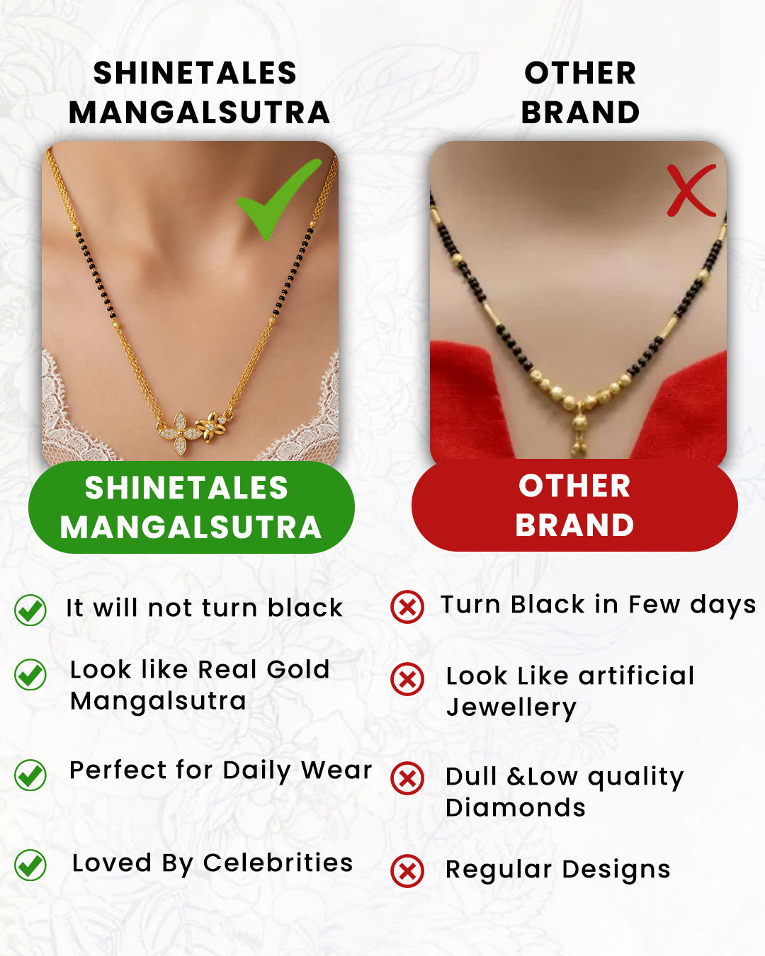 Charming Dual-Floral Mangalsutra