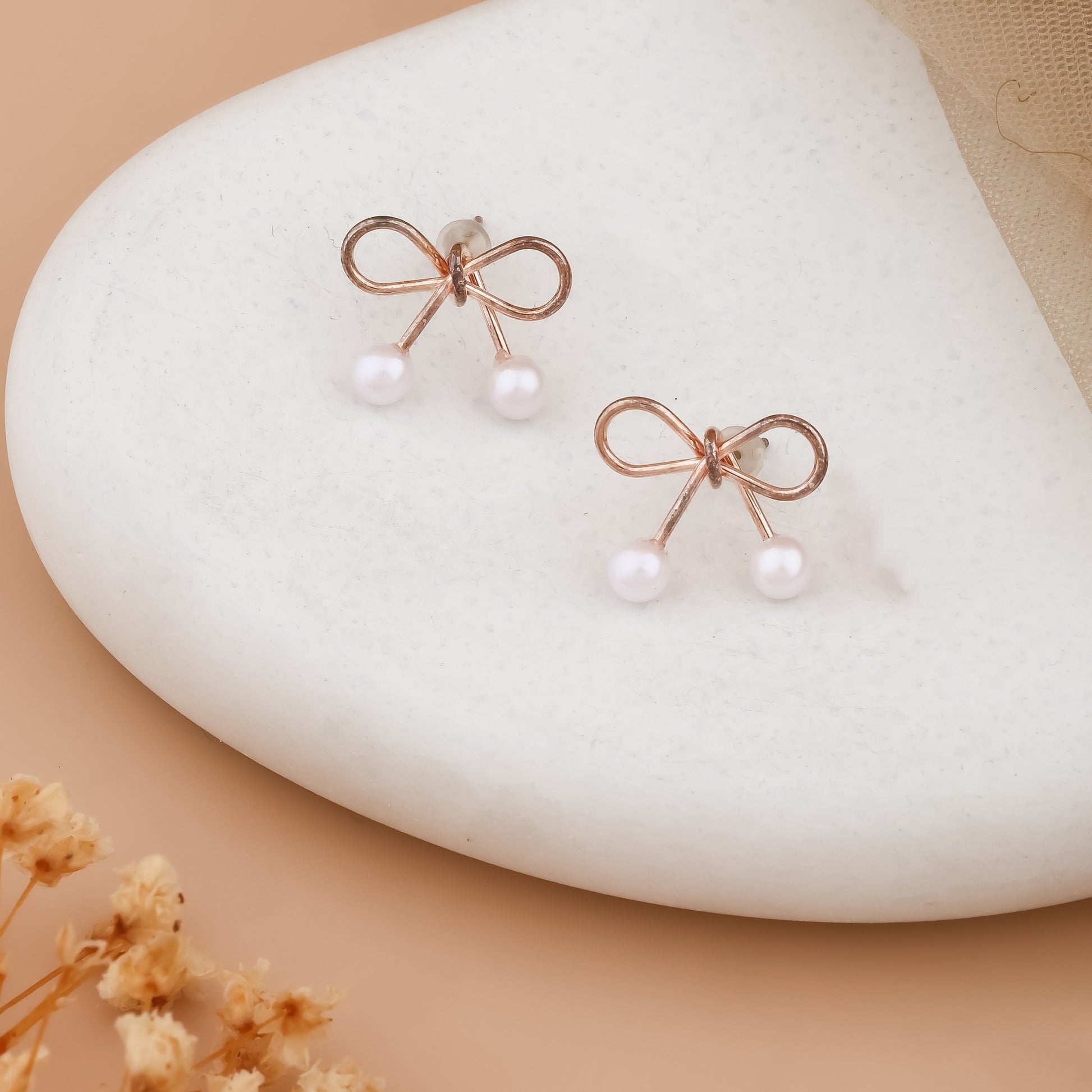 Bow & Pearl Earrings