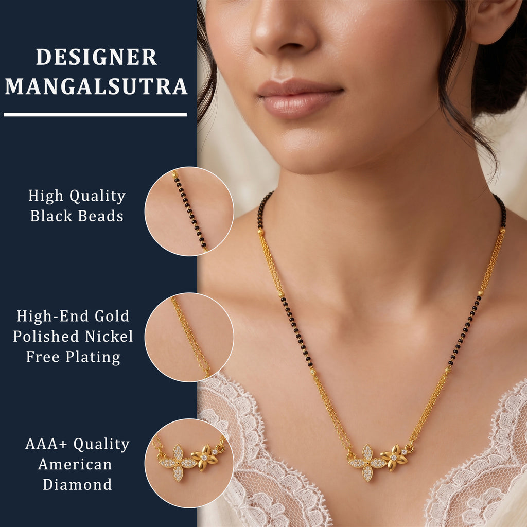 Charming Dual-Floral Mangalsutra