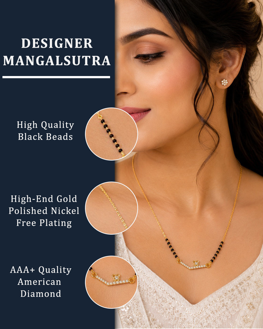Radiant Wave Curved Mangalsutra