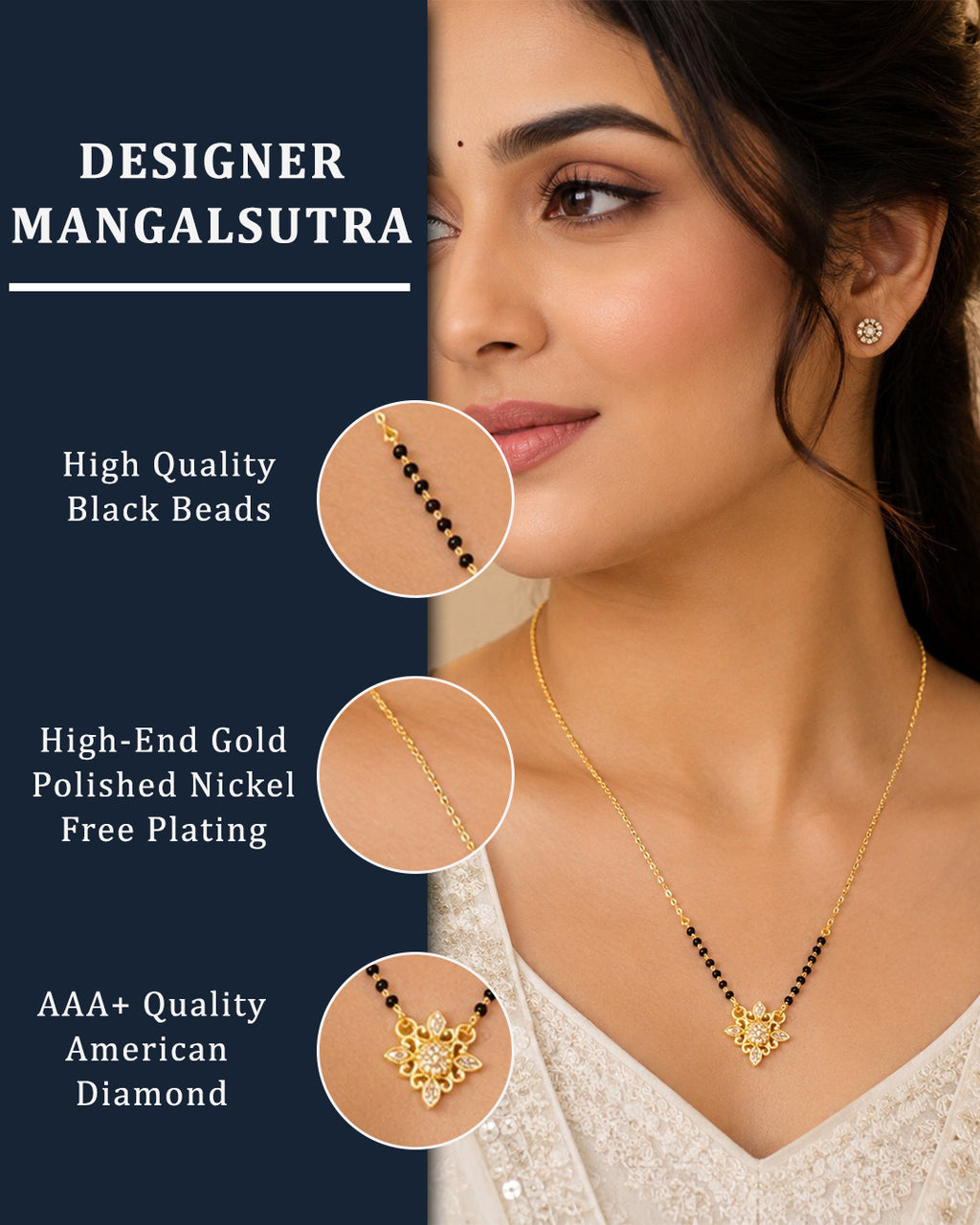 Premium Floral Mangalsutra Necklace